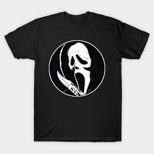 GHOSTFACE - Scream (Circle Black and White) T-Shirt